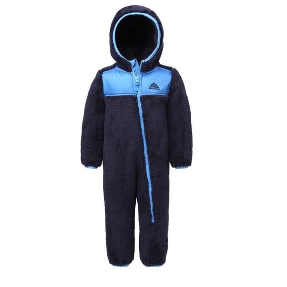 Snozu Fleece Cozy, Bunting Snowsuit, One Piece, Hooded, Toddler 24 Months Blue - Picture 1 of 7